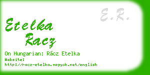 etelka racz business card